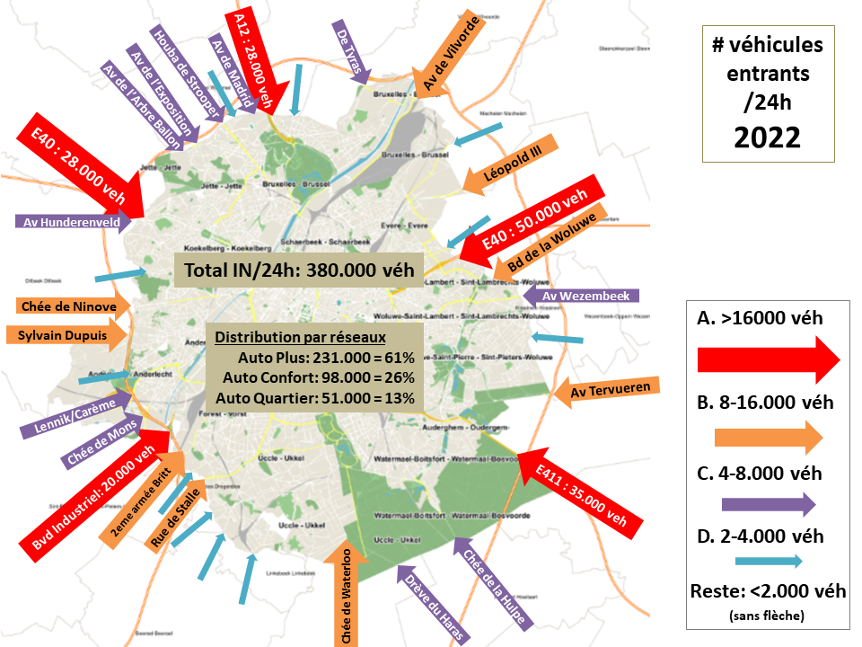 Carte des entrées de ville.