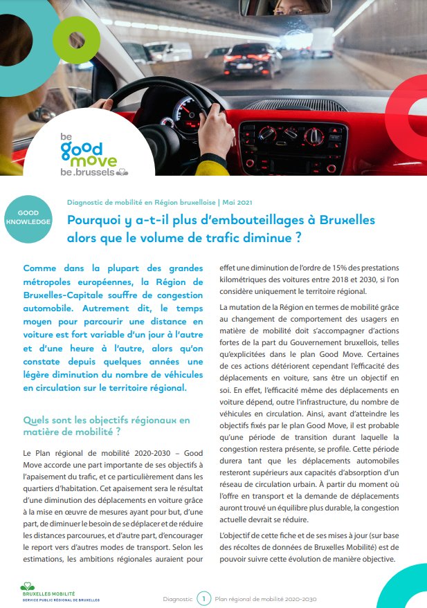 Fiche Pdf explicative sur la congestion du trafic à Bruxelles